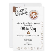 L'amour brasse l'invitation de la douche nuptiale