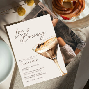 Invitation L'amour brasse Photo Espresso Martini Douche