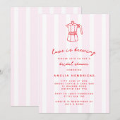 Invitation L'amour brasse Presse Italienne Doodle Fête des ma (Devant / Derrière)