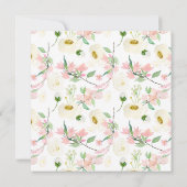 Invitation L'amour brasse rose Floral Bridal Tea Shower Invi (Dos)