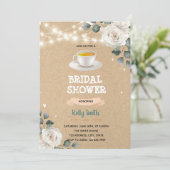 Invitation L'amour brasse thé nuptiale douche thème invitatio (Debout devant)