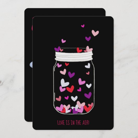Invitation L'Amour BRIDE Est Dans L'Air Candy Hearts Fête Dou (Devant / Derrière)
