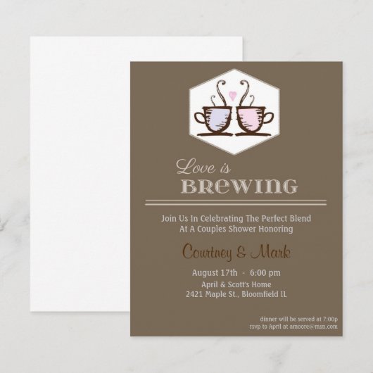 Invitation L'amour brille (Devant / Derrière)