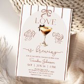 Invitation L'Amour Brown Whimsical Est De Brûler La Fête des 