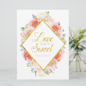 Invitation L'amour, c'est un doux signe de plaisir - 6,5 po x (Debout devant)