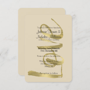 Invitation L'amour chic d'or est mariage patient