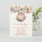 Invitation L'Amour Chic Est De Brûler Du Café De Fête des mar (Debout devant)