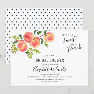 Invitation L'amour comme sucré comme une pêche nuptiale invit