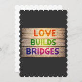Invitation L'amour construit des ponts (Devant / Derrière)