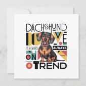 Invitation L'Amour Dachshund Est Toujours En Tendance (Devant)