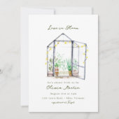 Invitation L'amour dans Bloom Fête des mariées de jardin de s (Devant)