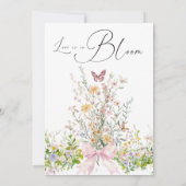 Invitation L'amour dans Boom Fleur sauvage Pink Bow Fête des (Dos)
