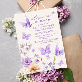 Invitation L'amour dans la Fête des mariées des papillons pou