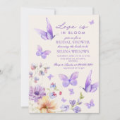 Invitation L'amour dans la Fête des mariées des papillons pou (Devant)