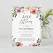 Invitation L'amour dans la Fête des mariées en fleur (Debout devant)