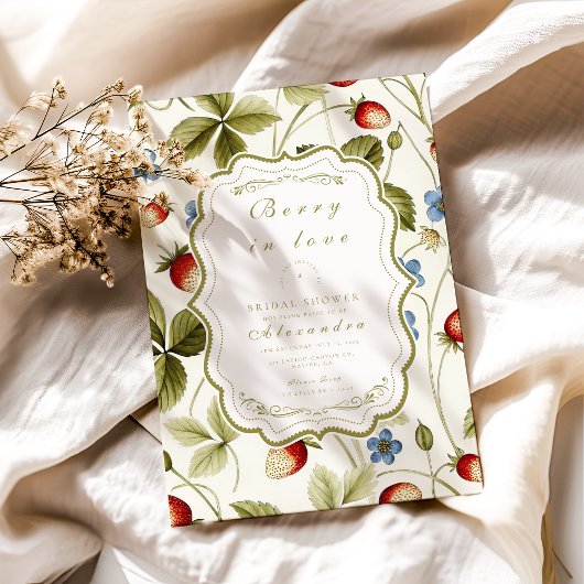 Invitation L'amour dans la Fête des mariées en fleur