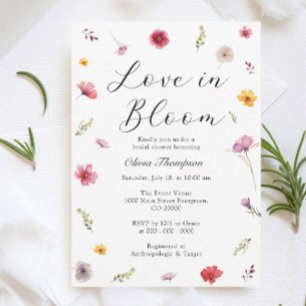 Invitation L'amour dans la Fête des mariées en fleur