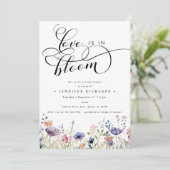 Invitation L'amour dans la Fête des mariées en fleur (Debout devant)