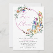 Invitation L'amour dans la Fête des mariées fleurie de printe (Devant)