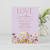 Invitation L'amour dans la Fête des mariées florale de la lav (Debout devant)