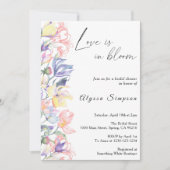 Invitation L'amour dans la Fête des mariées florale en fleurs (Devant)