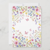 Invitation L'amour dans la Fête des mariées papillon en fleur (Dos)