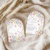 Invitation L'amour dans la Fête des mariées papillon en fleur