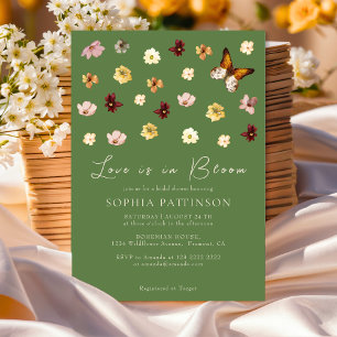 Invitation L'amour dans la fleur Whimsical Fleur sauvage Fête