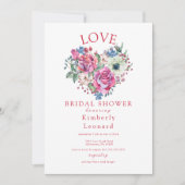 Invitation L'amour dans la floraison nuptiale de douche Invit (Devant)