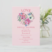 Invitation L'amour dans la floraison nuptiale de douche Invit (Debout devant)