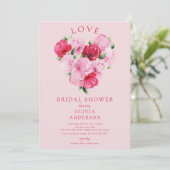 Invitation L'amour dans la floraison nuptiale de douche Invit (Debout devant)