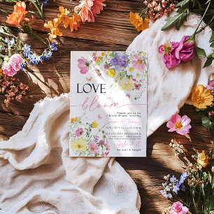 Invitation L'amour dans la floraison nuptiale de douche Invit