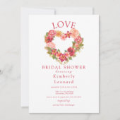 Invitation L'amour dans la floraison nuptiale de douche Invit (Devant)