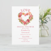 Invitation L'amour dans la floraison nuptiale de douche Invit (Debout devant)