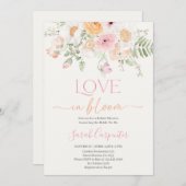 Invitation L'amour dans la floraison nuptiale de douche Invit (Devant / Derrière)