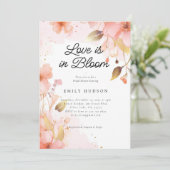 Invitation L'amour dans la floraison nuptiale de douche Invit (Debout devant)