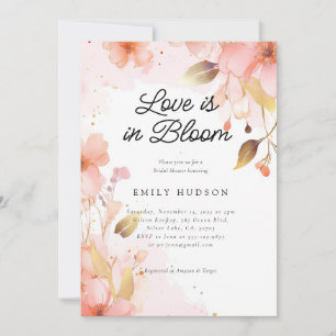 Invitation L'amour dans la floraison nuptiale de douche Invit