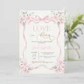Invitation L'amour dans la floraison nuptiale de douche Invit (Debout devant)