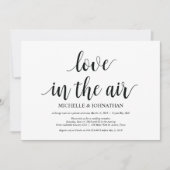 Invitation L'amour dans l'air, Cartons d'invitation pour une (Devant)
