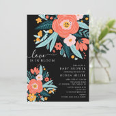 Invitation L'amour dans le Baby shower en pleine floraison In (Debout devant)