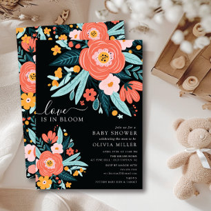 Invitation L'amour dans le Baby shower en pleine floraison In