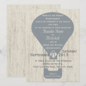 Invitation L'amour dans le Mariage du ballon à air (Devant / Derrière)