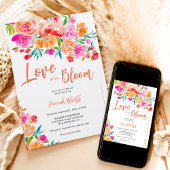 Invitation L'amour de Boho orange est dans la floraison fleur