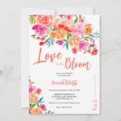 Invitation L'amour de Boho orange est dans la floraison fleur (Devant)