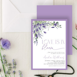 Invitation L'amour de la lavande est dans l'aquarelle fleurie