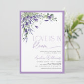 Invitation L'amour de la lavande est dans l'aquarelle fleurie (Debout devant)