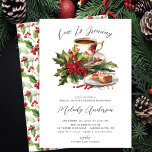 Invitation L'amour de Noël brasse la Fête des mariées<br><div class="desc">Cette charmante invitation présente un dessin d'aquarelle d'une tasse de café et dessert avec de belles saintes et des baies. Les mots "l'amour brasse" sont écrits dans une police de caractères moderne. C'est la meilleure façon d'invitation vos amis et votre famille pour célébrer la future mariée avec un baby shower...</div>