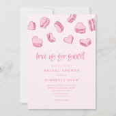 Invitation L'Amour Des Coeurs Roses Est Si Doux Fête des mari (Devant)