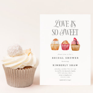 Invitation L'Amour Des Cupcakes Est Si Doux Fête des mariées