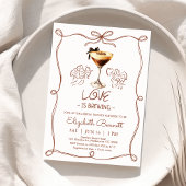 Invitation L'Amour Dessiné Tan Whimsical Est De La Fête des m